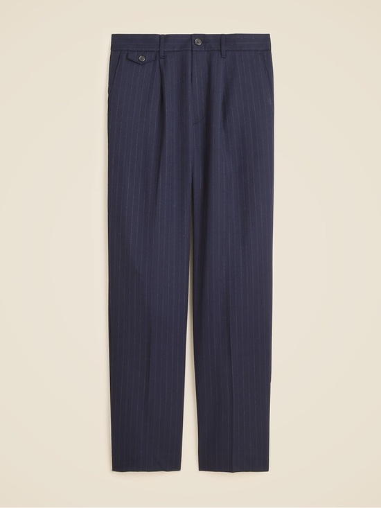 J. Crew Other - J.Crew Classic pleated creased wool trouser in pinstripe 33/34